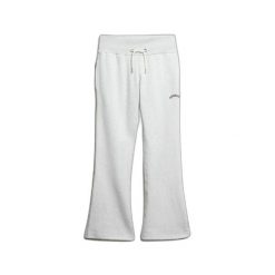 Damskie spodnie dresowe Superdry Essential Logo Lr Flare. Białe spodnie sportowe damskie Superdry, bez wzorów, z dresówki. Za 309.60 zł.