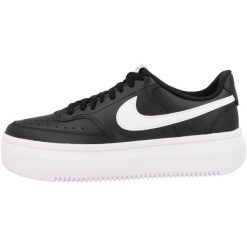 Buty do chodzenia damskie Nike W Court Vision Alta Ltr. Czarne obuwie sportowe casual damskie Nike, z materiału, trekkingowe. Za 514.00 zł.
