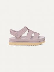 UGG Skórzane sandały "Goldenstar Strap" w kolorze jasnoróżowym rozmiar: 41. Różowe sandały damskie Ugg, bez wzorów, ze skóry, z otwartym noskiem, bez obcasa, bez zapięcia. Za 571.03 zł.