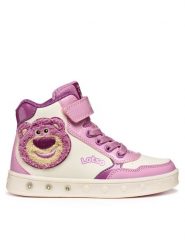 Geox Sneakersy J Skylin J568WG 0BCKN C8F1M M Écru. Buty sportowe dziewczęce Geox, bez wzorów, ze skóry, bez zapięcia. Za 199.99 zł.