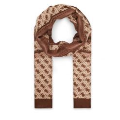 Szal Guess. Brązowe szaliki damskie Guess, z aplikacjami. Za 199.99 zł.