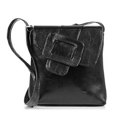 Torebka skórzana damska listonoszka DAN-A T123 czarna. Czarne shopper bag DAN-A, bez wzorów, ze skóry, bez dodatków. Za 249.99 zł.
