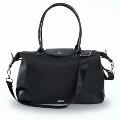 Nylonowa Torba damska shopper Solier FB48 Lestia czarna. Czarne torby sportowe bez wzorów, z nylonu, duże. Za 152.00 zł.