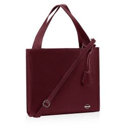 Shopperka skórzana BETLEWSKI TWB-DOL-50 BORDO. Czerwone torebki klasyczne damskie ze skóry, bez dodatków. Za 379.99 zł.