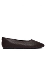 Calvin Klein Baleriny Oblique Ballerina Cut Lth HW0HW03033 Bordowy. Czerwone balerinki damskie Calvin Klein, bez wzorów, ze skóry. Za 449.99 zł.