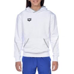 Bluza Arena Team Line Hoodie junior z kapturem. Białe bluzy damskie Arena, l, bez wzorów, z kapturem. Za 108.77 zł.