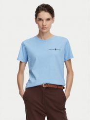 Beverly Hills Polo Club T-Shirt P-SS26W-TS085 Niebieski jasny Regular Fit. Niebieskie t-shirty damskie Beverly Hills Polo Club, xs, bez wzorów, z bawełny, bez kołnierzyka. Za 139.99 zł.