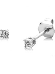 Diamant Exquis Złote kolczyki-wkrętki z diamentami rozmiar: onesize. Szare kolczyki damskie Diamant Exquis, z diamentem, złote. Za 491.99 zł.