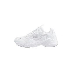 Sneakersy damskie Fila Collene. Białe obuwie sportowe damskie Fila, z materiału, bez zapięcia, trekkingowe. Za 269.00 zł.