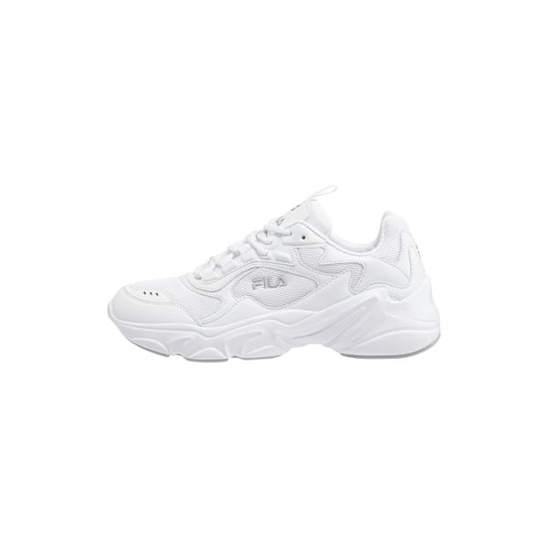 Sneakersy damskie Fila Collene. Białe obuwie sportowe damskie Fila, z materiału, bez zapięcia, trekkingowe. Za 269.00 zł.