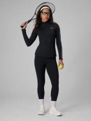 4F Legginsy dzianinowe damskie - czarne S. Czarne legginsy damskie 4F, s, bez wzorów, z dzianiny. Za 129.99 zł.