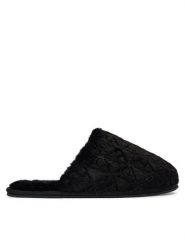 Calvin Klein Kapcie Home Slipper Fur Aop HW0HW03218 Czarny. Czarne kapcie damskie Calvin Klein, z materiału. Za 249.99 zł.