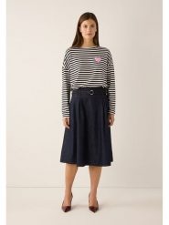 More & More Spódnica w kolorze granatowym rozmiar: 32. Niebieskie spódnice damskie More & More, bez wzorów, z bawełny, midi. Za 188.85 zł.