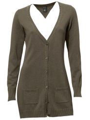 Heine Kardigan w kolorze oliwkowym rozmiar: 34. Brązowe kardigany damskie Heine, bez wzorów, z bawełny. Za 56.95 zł.