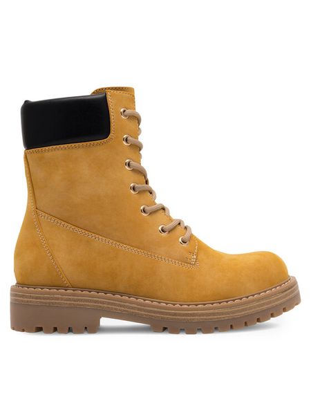 Jenny Fairy Trzewiki LUCIE WS2911-01 Brązowy. Brązowe botki damskie Jenny Fairy, z materiału, bez obcasa, na płaskiej podeszwie, bez zapięcia. Za 159.99 zł.