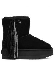 Liu Jo Śniegowce SF5109 PX002 Czarny. Czarne śniegowce damskie Liu Jo, ze skóry. Za 429.99 zł.