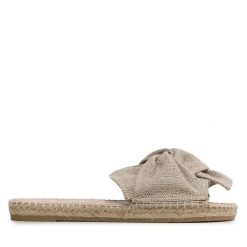 Espadryle Manebi. Brązowe espadryle damskie Manebi, bez wzorów, bez obcasa. Za 589.99 zł.