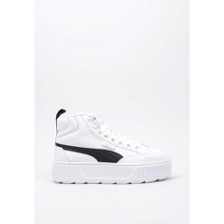 Tenisówki Puma Model Karmen Mid Kolor Biały. Białe obuwie sportowe damskie Puma, z materiału, za kostkę, bez zapięcia, tenisowe. Za 508.00 zł.
