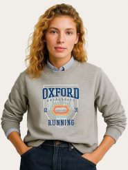 WOOOP Bluza "Oxford Universite Running" w kolorze szarym rozmiar: M. Szare bluzy damskie Wooop, m, bez wzorów, bez kaptura. Za 130.81 zł.