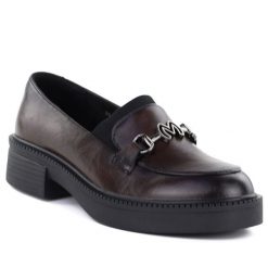 Skórzane lordsy damskie mokasyny na grubej podeszwie bordowe Vinceza 39985. Czerwone mokasyny damskie VINCEZA, ze skóry, bez obcasa. Za 169.99 zł.