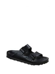 Birkenstock Klapki "Arizona" w kolorze czarnym rozmiar: 45. Czarne klapki damskie Birkenstock, bez wzorów, z otwartym noskiem, bez obcasa, bez zapięcia. Za 154.95 zł.