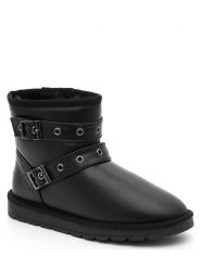 ISLAND BOOT Botki zimowe "Eternity" w kolorze czarnym rozmiar: 40. Czarne botki damskie Island Boot, na zimę, z materiału, bez obcasa, bez zapięcia. Za 119.12 zł.