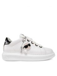 KARL LAGERFELD Sneakersy KL62576T Biały. Białe obuwie sportowe damskie KARL LAGERFELD, ze skóry, bez zapięcia. Za 489.99 zł.