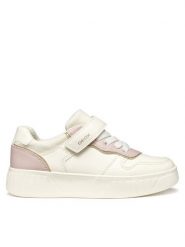 Geox Sneakersy J Mikiroshi J55DVA 000BC C1M8W S Écru. Trampki dziewczęce Geox, bez wzorów, ze skóry, bez zapięcia. Za 149.99 zł.
