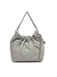 Tory Burch Torebka Mini Fleming 162451 Szary. Szare torebki klasyczne damskie Tory Burch, ze skóry, bez dodatków. Za 2,729.00 zł.