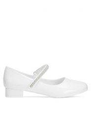 Nelli Blu Baleriny CM2110266 Biały. Białe baleriny dziewczęce Nelli Blu, bez wzorów, z materiału, bez obcasa, bez zapięcia. Za 79.99 zł.