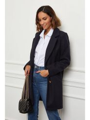 L'armoire de Suzette Płaszcz przejściowy w kolorze granatowym rozmiar: 36. Niebieskie płaszcze damskie L'armoire de Suzette, l, bez wzorów, bez kaptura. Za 201.95 zł.