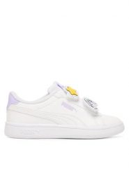 Puma Sneakersy Puma Smash 3.0 Badges V 397286 10 Biały. Białe buty sportowe dziewczęce Puma, ze skóry, bez zapięcia. Za 199.99 zł.