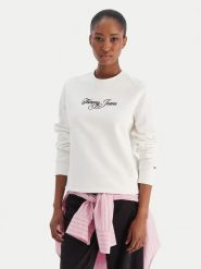 Tommy Jeans Bluza Essential DW0DW21922 Écru Regular Fit. Bluzy damskie Tommy Jeans, s, bez wzorów, z bawełny, bez kaptura. Za 329.99 zł.