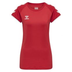 Koszulka damska Hummel hmlhmlCORE volley stretch. Czerwone koszulki damskie Hummel, s, bez wzorów, bez kołnierzyka, bez ramiączek. Za 152.00 zł.