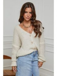 L'armoire de Suzette Kardigan w kolorze beżowym rozmiar: 38/40. Brązowe kardigany damskie L'armoire de Suzette, l, bez wzorów, ze splotem. Za 104.99 zł.