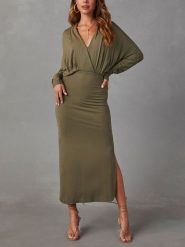 LA Angels Sukienka w kolorze khaki rozmiar: XL. Brązowe sukienki damskie LA Angels, bez wzorów, bez ramiączek. Za 137.42 zł.