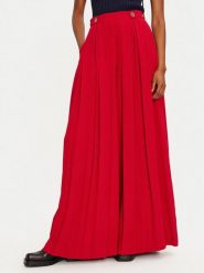 TWINSET Spodnie palazzo 242TT2172 Czerwony Wide Leg. Czerwone spodnie materiałowe damskie Twinset, bez wzorów, z materiału. Za 539.99 zł.