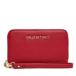 Portfel Valentino. Czerwone portfele damskie Valentino, bez wzorów. Za 149.99 zł.