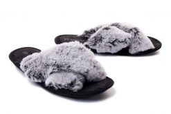INBLU 68-06D 025 szary, kapcie/klapki damskie. Szare kapcie damskie Inblu, z tkaniny. Za 38.99 zł.