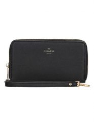 Charm Portfel "Birmingham" w kolorze czarnym - 18 x 10 x 2,5 cm rozmiar: onesize. Czarne portfele damskie Charm, bez wzorów, z materiału. Za 87.40 zł.