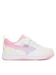 Puma Sneakersy Rebound V6 Lo Come On AC+ PS 405044 02 Biały. Białe buty sportowe dziewczęce Puma, ze skóry, bez zapięcia. Za 189.99 zł.