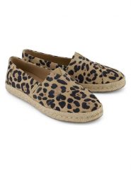 TOMS Skórzane espadryle w kolorze beżowo-czarnym rozmiar: 35,5. Brązowe espadryle damskie TOMS, bez wzorów, bez obcasa. Za 159.95 zł.