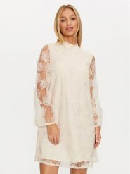 YAS Sukienka koktajlowa Cornelia 26035351 Biały Regular Fit. Białe sukienki damskie YAS, bez wzorów, z syntetyku, wizytowe, bez ramiączek. Za 249.99 zł.