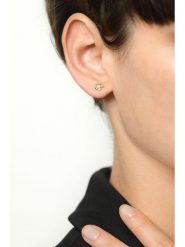 OR ÉCLAT Złote kolczyki-wkrętki "Mini fleurs" z cyrkoniami rozmiar: onesize. Żółte kolczyki damskie Or Éclat, z cyrkonią, złote. Za 217.99 zł.