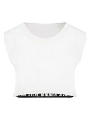 Steve Madden Koszulka sportowa "Ibella" w kolorze białym rozmiar: XL. Białe koszulki sportowe damskie Steve Madden, xl, bez wzorów, z bawełny, bez ramiączek, outdoorowe. Za 79.03 zł.