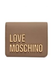 LOVE MOSCHINO Portfel JC5612PP0PKD0105 Beżowy. Brązowe portfele damskie Love Moschino, bez wzorów, ze skóry. Za 399.99 zł.