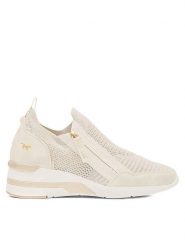 Mustang Sneakersy 1378-401 Beżowy. Brązowe obuwie sportowe damskie Mustang, z materiału, bez zapięcia. Za 319.99 zł.