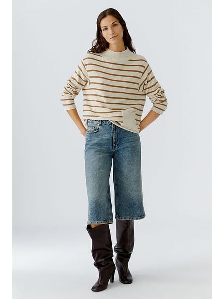 Oui Sweter w kolorze karmelowo-kremowym rozmiar: 40. Brązowe swetry klasyczne damskie Oui, z wełny, bez kołnierzyka. Za 252.94 zł.