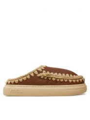 Mou Kapcie Eskimo Bold Clog FW411010B Brązowy. Brązowe kapcie damskie Mou, ze skóry. Za 939.99 zł.