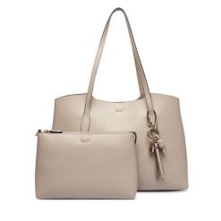 Torebka Guess. Brązowe shopper bag Guess, bez dodatków. Za 634.99 zł.